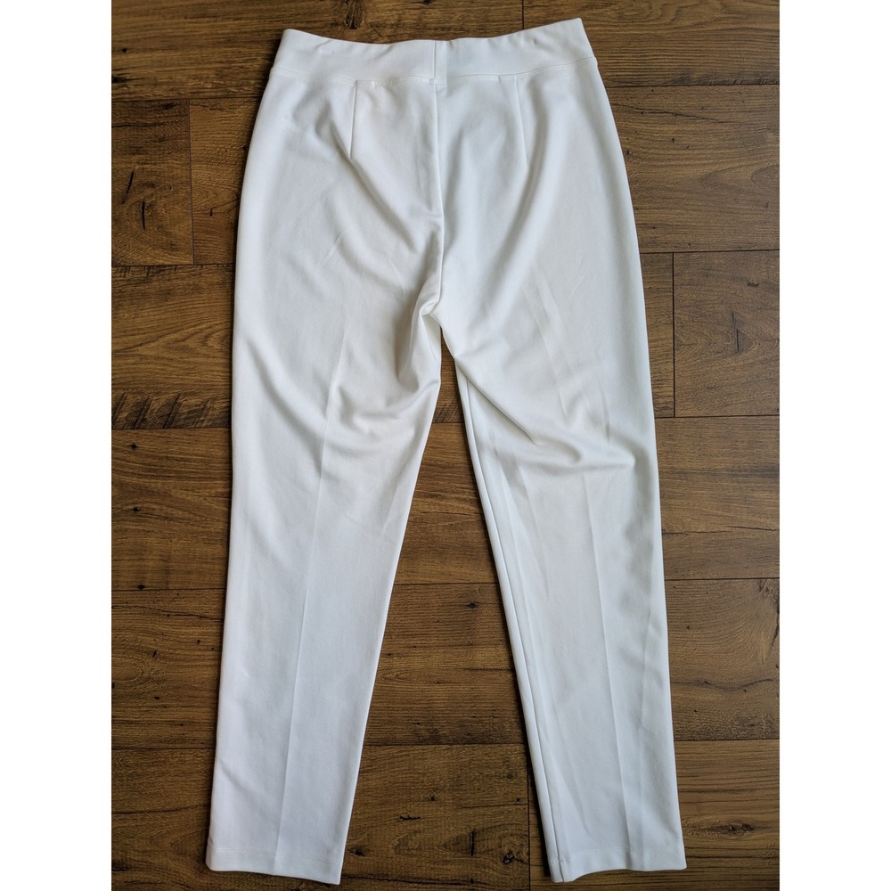 NWOT $198‎ Eileen Fisher White Ponte Straight Leg Stretch Casual Pants XS - Picture 10 of 13